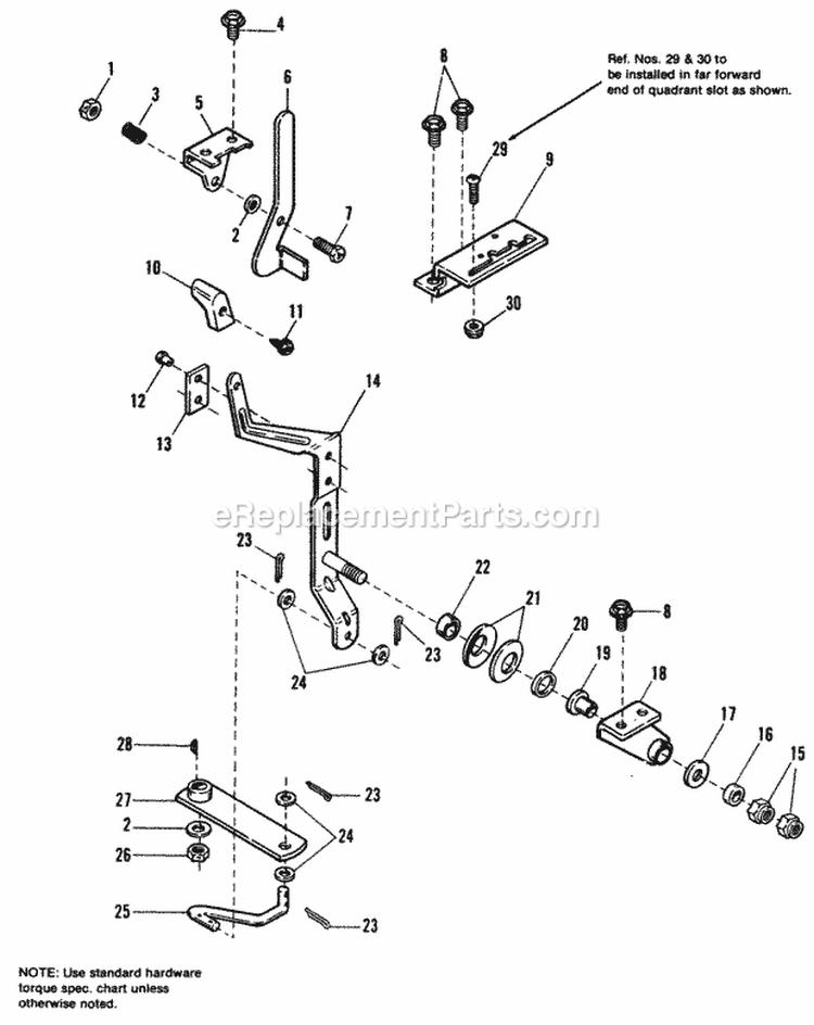 Linkage  Control Group Diagram and Parts List for 1691228  Simplicity Lawn Tractor