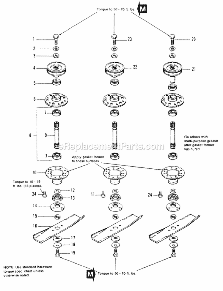 42  48 Arbor Cover Diagram and Parts List for 1691625  Simplicity Lawn Tractor