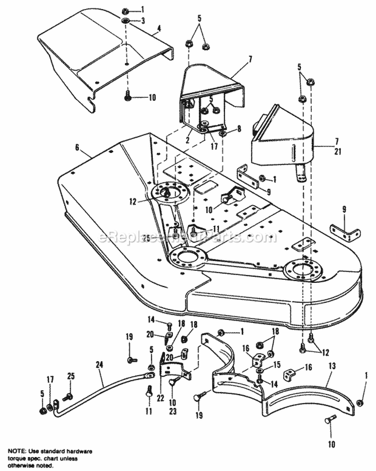 42  48 Mower Housing Group Diagram and Parts List for 1691826  Simplicity Lawn Tractor