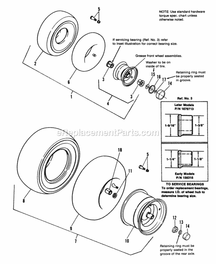 Wheels  Tires Group - Hydro Diagram and Parts List for 1691799  Simplicity Lawn Tractor