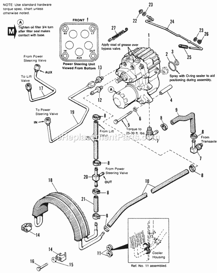Hydraulic  Hydrostatic Pump - For Models 1691018 1691981 1691528 1691710 1691924 1691926 1691928  1691953 Diagram and Parts List for 1691925  Simplicity Lawn Tractor