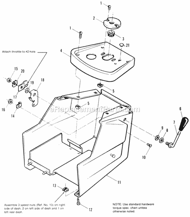 Dash Group Diagram and Parts List for 1691383  Simplicity Lawn Tractor