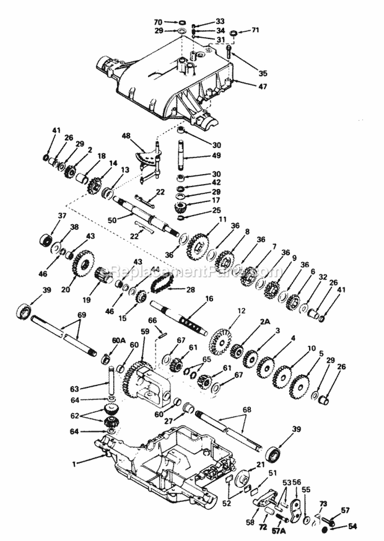 Peerless Model 801-019 Diagram and Parts List for 1692054  Simplicity Lawn Tractor