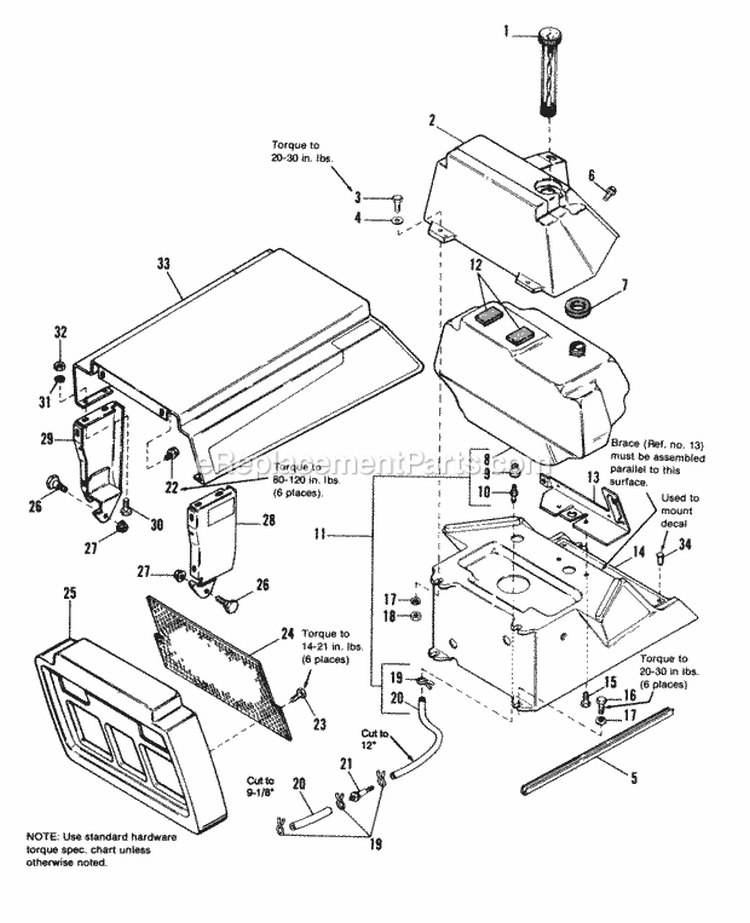 Hood Grille  Dash Group Diagram and Parts List for 1692054  Simplicity Lawn Tractor