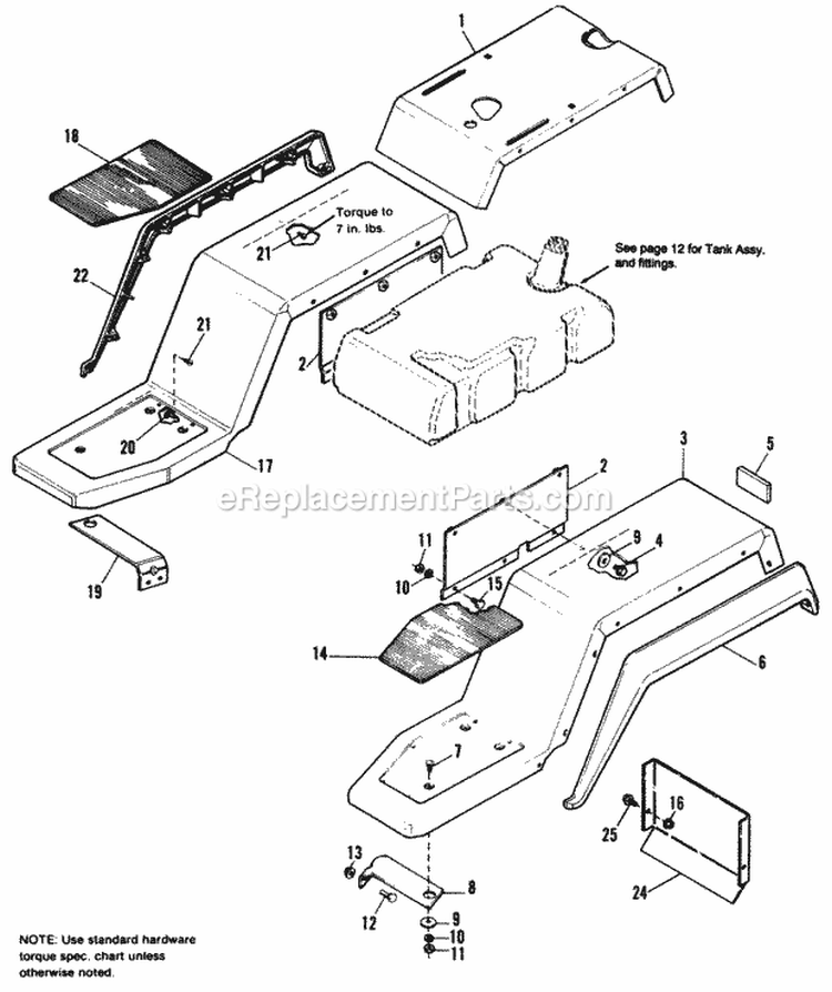 Fenders  Footrest Group Diagram and Parts List for 1692139  Simplicity Lawn Tractor