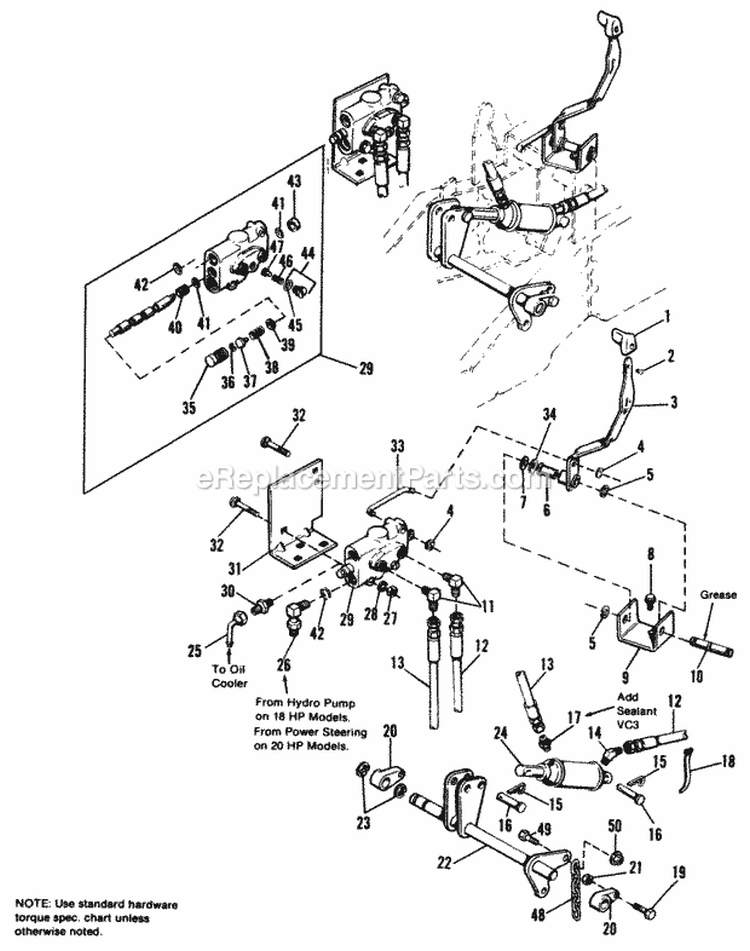Implement Lift Group Diagram and Parts List for 1692139  Simplicity Lawn Tractor