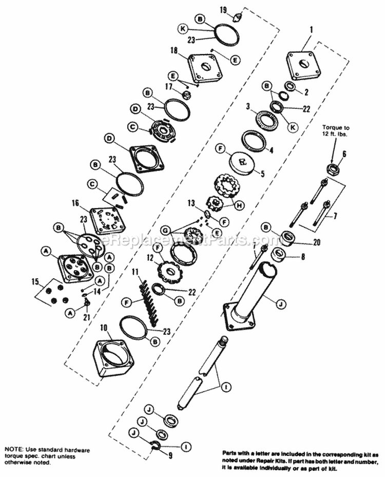 Steering Unit Group Power Diagram and Parts List for 1692139  Simplicity Lawn Tractor