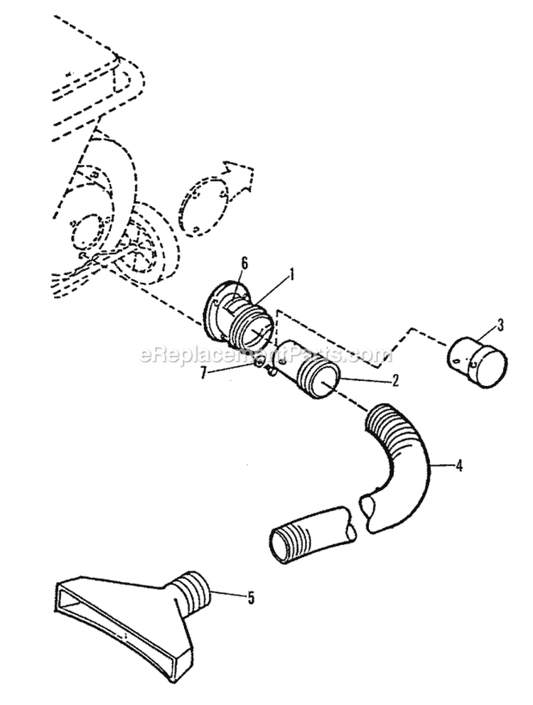 Optional Vacuum Kit Group (2631I03) Diagram and Parts List for 1692256  Simplicity Chipper Shredder