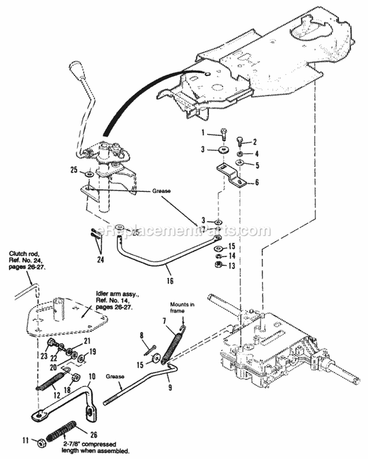 Transmission Group - Gear 2 - Peerless Model 801-059 Diagram and Parts List for 1692287  Simplicity Lawn Tractor