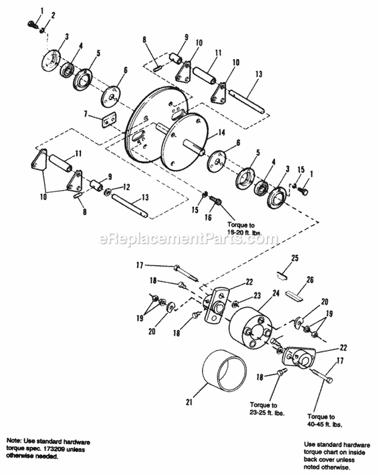 Rotor Group - Model 512 Diagram and Parts List for 1692332  Simplicity Chipper Shredder