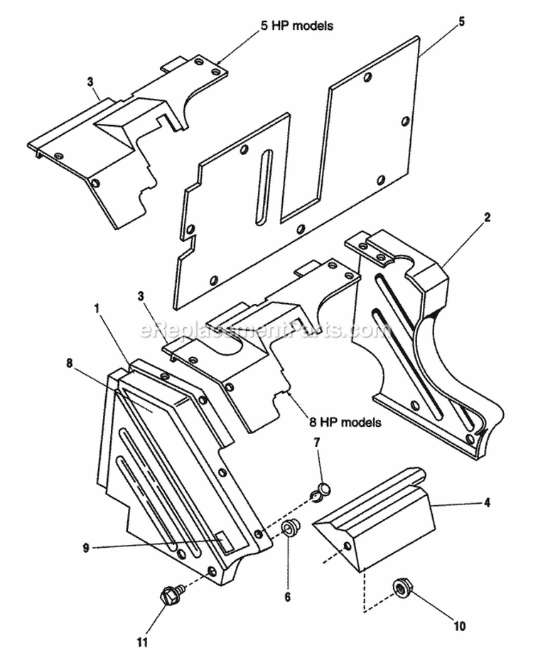 Housing Group Diagram and Parts List for 1692371  Simplicity Chipper Shredder