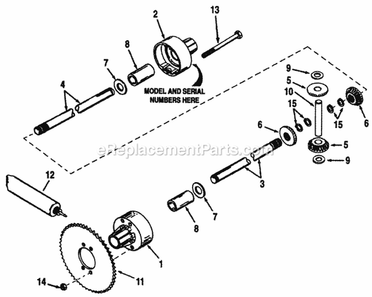 Peerless Model 100-108 Service Parts Diagram and Parts List for 1692371  Simplicity Chipper Shredder