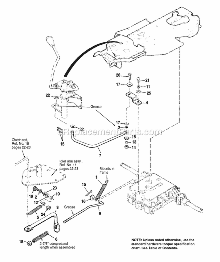 Gear Transmission - Group 2 Diagram and Parts List for 1692417  Simplicity Lawn Tractor