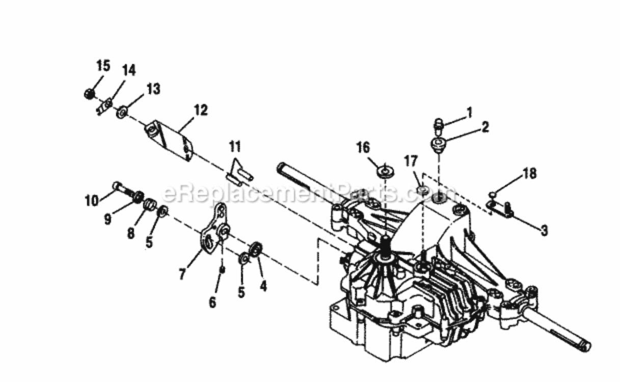 Hydro Gear Model 311-0500-Service Parts Diagram and Parts List for 1692560  Simplicity Lawn Tractor