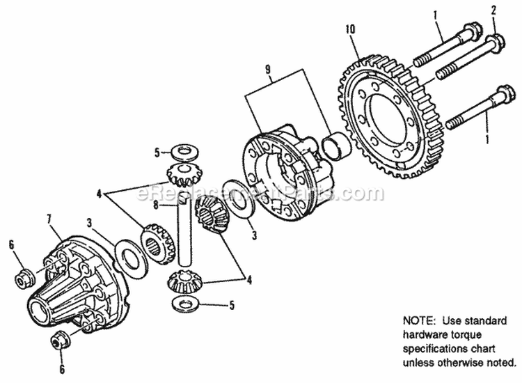 Gear Transmission Service Parts - Diagram 4 Diagram and Parts List for 1692025  Simplicity Lawn Tractor