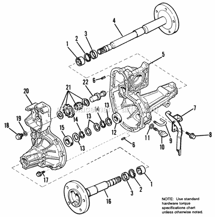 Hydro Transmission Service Parts Diagram and Parts List for 1692439  Simplicity Lawn Tractor