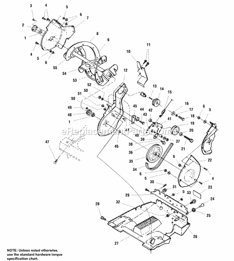 Auger  Drive (SN 1000120001 And Above) Diagram and Parts List for 1692614  Simplicity Snow Blower