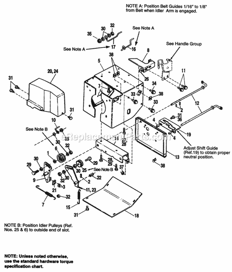 Frame Diagram and Parts List for 1691518  Simplicity Snow Blower