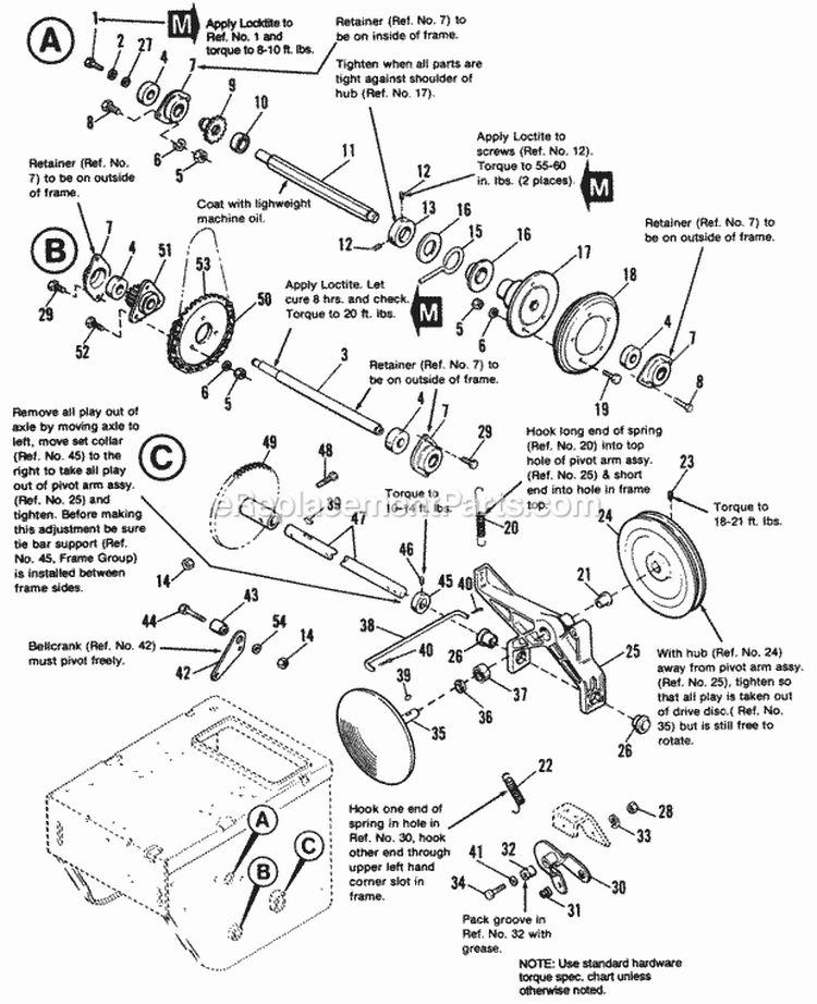 Traction Drive Group Diagram and Parts List for 1691777  Simplicity Snow Blower