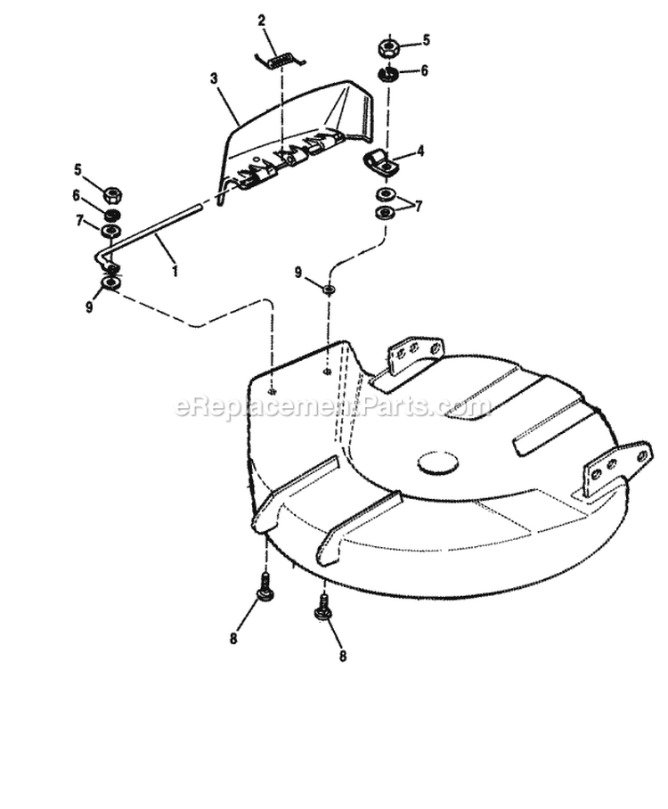 30 Mower Deck-Deflector Diagram and Parts List for 1692379  Simplicity Lawn Tractor