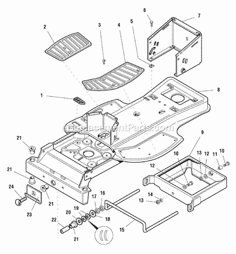Frame Group (985088 985089) Diagram and Parts List for 1692769  Simplicity Lawn Tractor