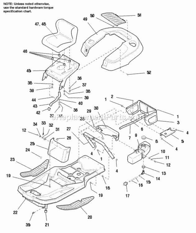 Frame  Fuel - Early 11Hp Gear 12Hp Hydro  13Hp Hydro Diagram and Parts List for 1692819  Simplicity Lawn Tractor