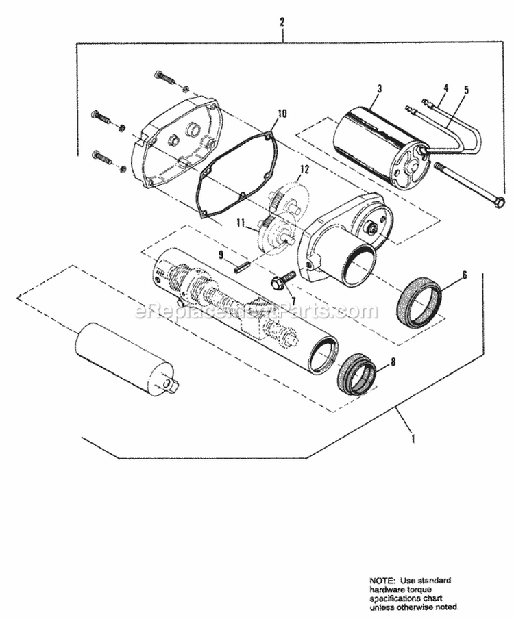 Electric Lift Assembly - Service Parts Diagram and Parts List for 1692439  Simplicity Lawn Tractor