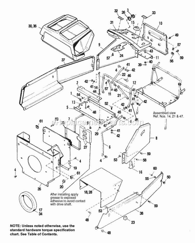 Dash  Side Panels Diagram and Parts List for 1692454  Simplicity Lawn Tractor