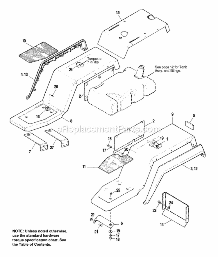 Fenders  Footrests Diagram and Parts List for 1692454  Simplicity Lawn Tractor