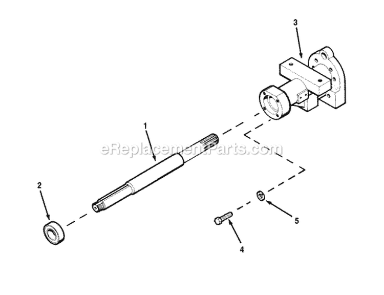Service Parts - Peerless Axle Housing Model 2650-007 Diagram and Parts List for 1692454  Simplicity Lawn Tractor