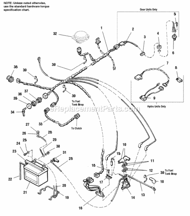 Electrical Group - Kohler Models Diagram and Parts List for 1693047  Simplicity Lawn Tractor