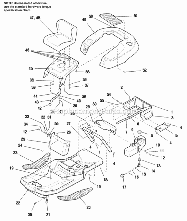 Frame  Fuel System - 14Hp Hydro Diagram and Parts List for 1693047  Simplicity Lawn Tractor
