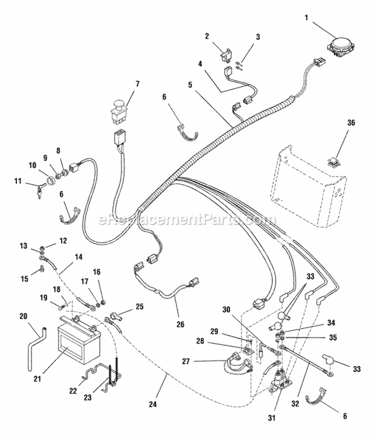Electrical Group With Module Diagram and Parts List for 1692898  Simplicity Lawn Tractor