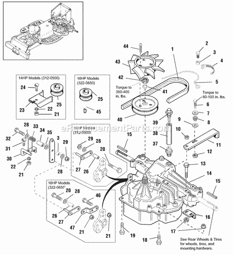 Drive  Belt Group Diagram and Parts List for 1692836  Simplicity Lawn Tractor