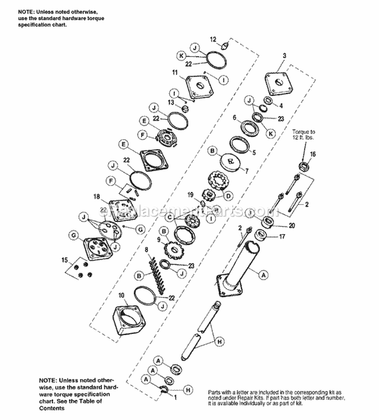 Power Steering Valve Service Parts Diagram and Parts List for 1692799  Simplicity Lawn Tractor