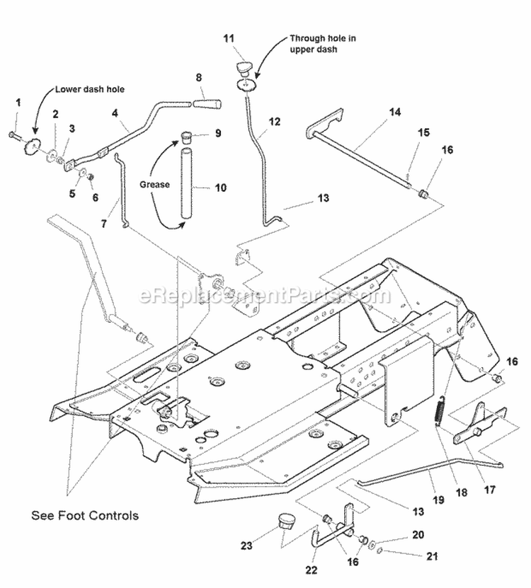 Hand Controls Group (H985547) Diagram and Parts List for 1693583  Simplicity Lawn Tractor