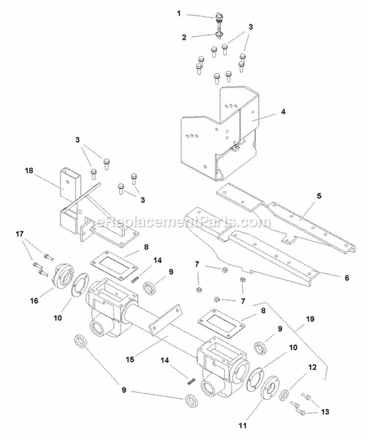 Transmission Group (985822) Diagram and Parts List for 1693847  Simplicity Tiller