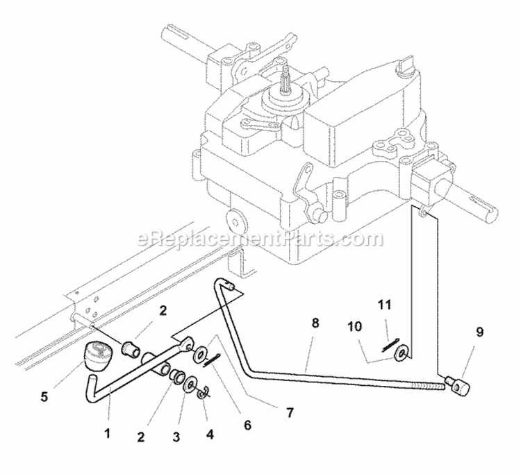 Transmission Differential Lock Group (D985516) Diagram and Parts List for 1693384  Simplicity Lawn Tractor