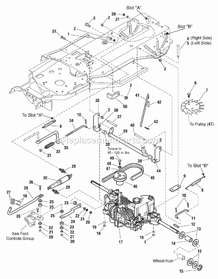 Transmission Group (985716) Diagram and Parts List for 1693694  Simplicity Lawn Tractor