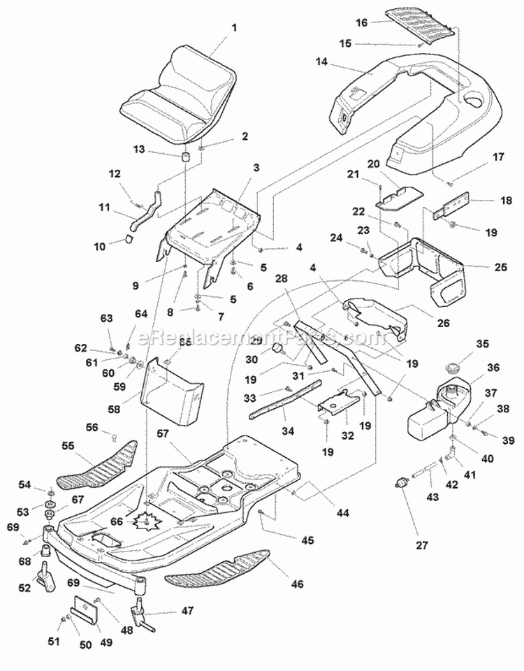 Frame Body  Fuel System Group - 14Hp  16Hp Models (985063) Diagram and Parts List for 1693833  Simplicity Lawn Tractor