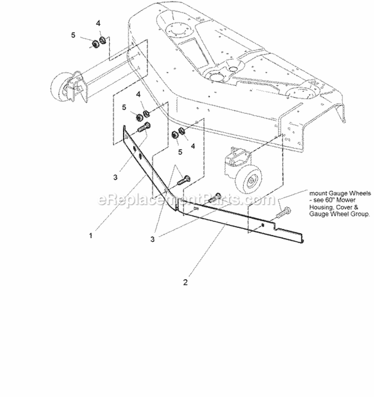48 Mower Deck - Baffles (Export Models) (1687641) Diagram and Parts List for 1693115  Simplicity Lawn Tractor
