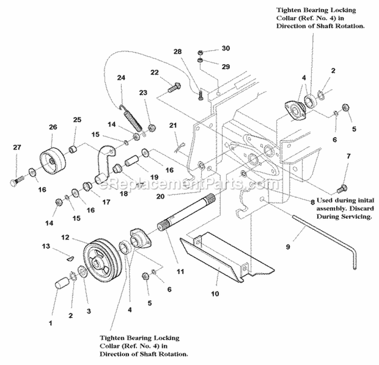 Front Pto Group (985116) Diagram and Parts List for 1692871  Simplicity Lawn Tractor