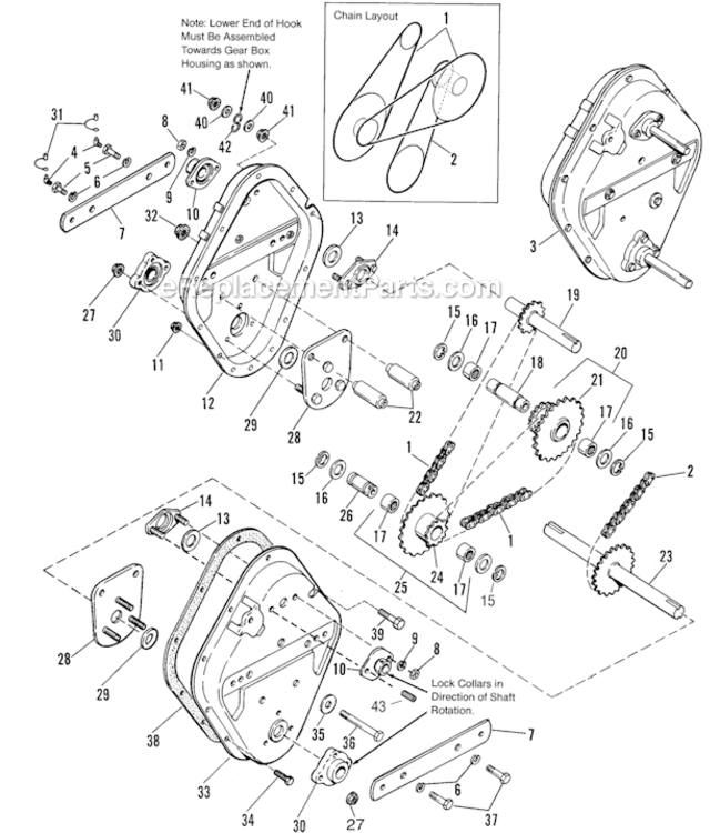 Housing_Group Diagram and Parts List for 1694151  Simplicity Lawn Tractor