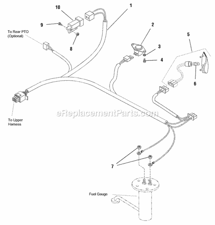 Electrical Group - Lower Harness Diagram and Parts List for 1693121  Simplicity Lawn Tractor