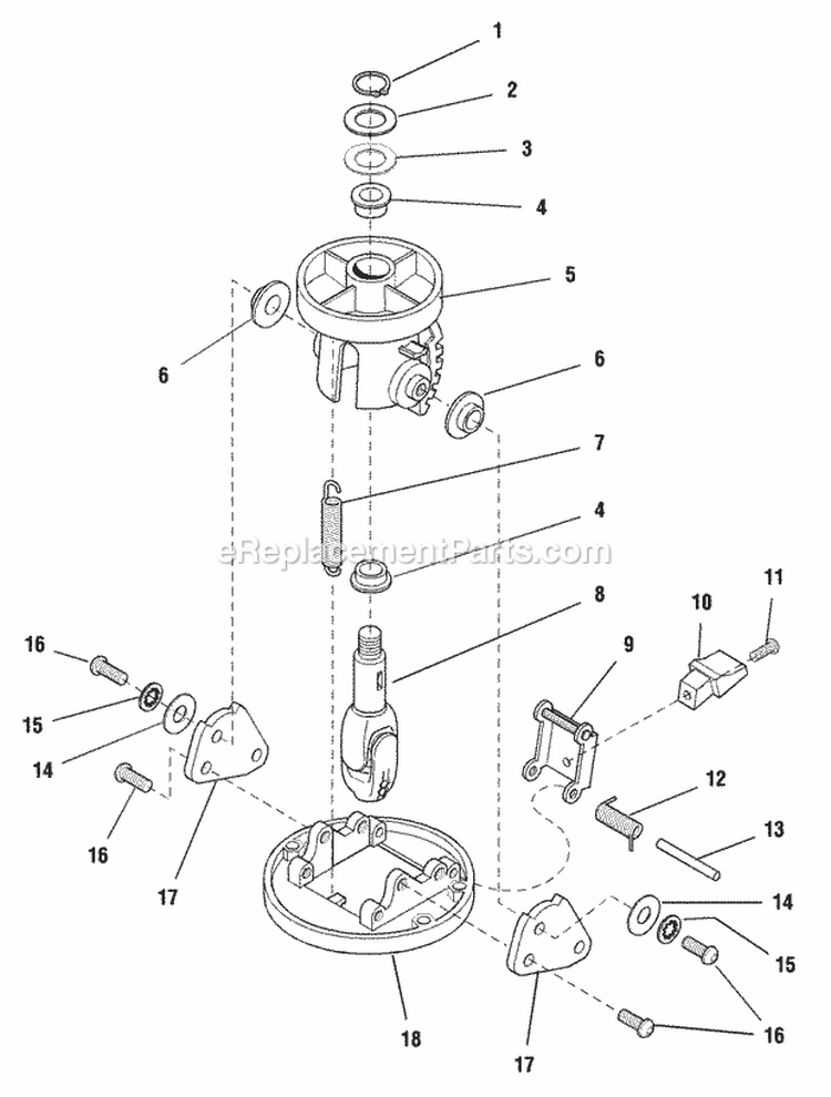 Tilt Assembly - Service Parts Diagram and Parts List for 1693121  Simplicity Lawn Tractor