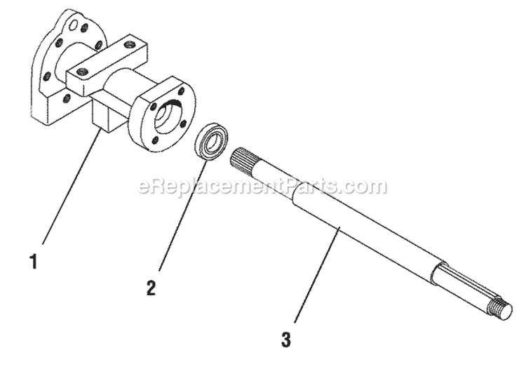 Axle Housing Service Parts - Peerless Model 2650-007 Diagram and Parts List for 1693121  Simplicity Lawn Tractor