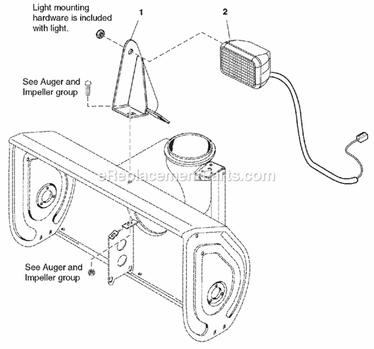 Headlight Group (986157) Diagram and Parts List for 1694237  Simplicity Snow Blower