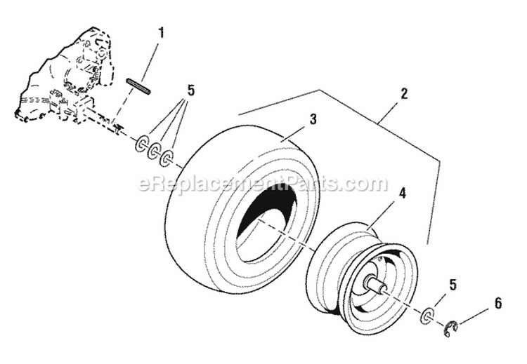 Wheel  Tire Group (Fi0006) Diagram and Parts List for 1694494  Simplicity Lawn Mower