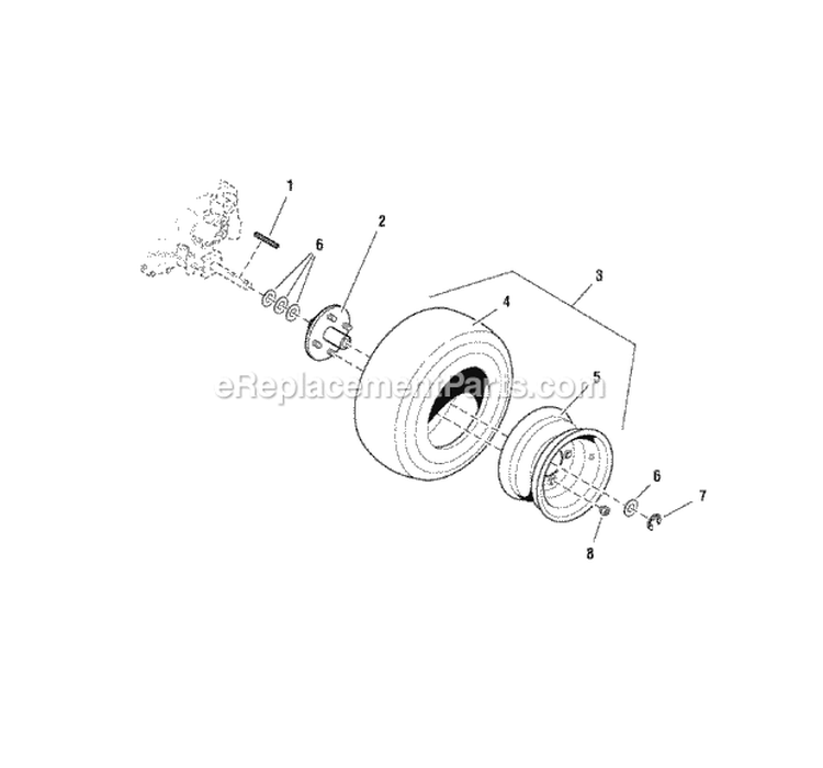 Wheel  Tire Group (Fi0037) Diagram and Parts List for 1694562  Simplicity Lawn Mower