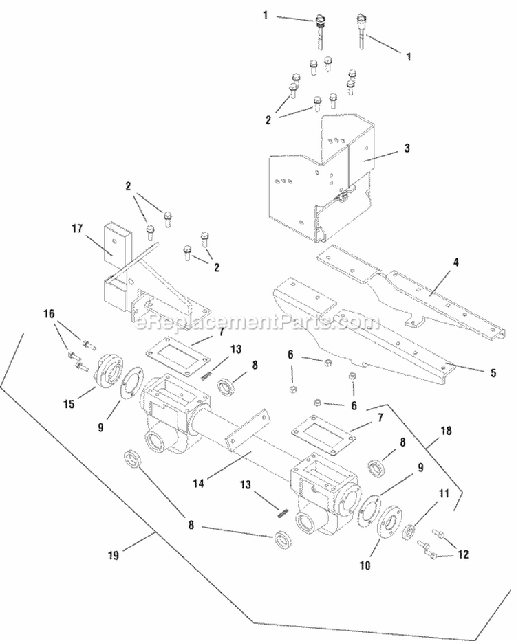 Transmission Group (986108) Diagram and Parts List for 1694162  Simplicity Tiller